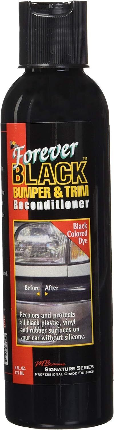 Forever Black Bumper & Trim 6 Oz. (Nueva Formula Mejorada Y Tamano Mas Grande) 
