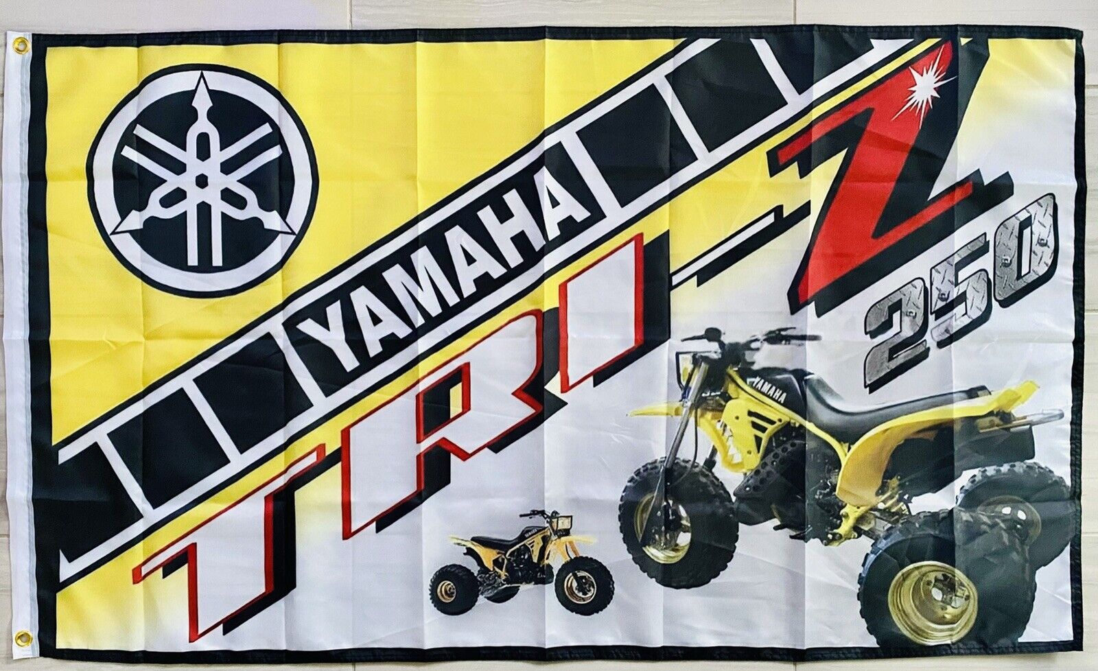 1986 Yamaha Tri Z 250 ATV S ATC FLAG BANNER MAN CAVE GARAGE huffy torex atv