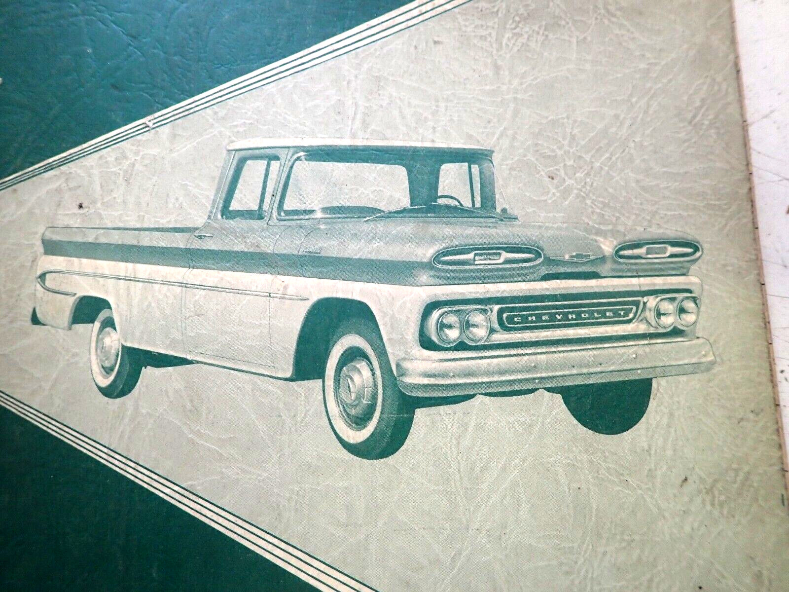 Original 1961 Chevrolet Pickup Truck Shop Manual Supplement GM