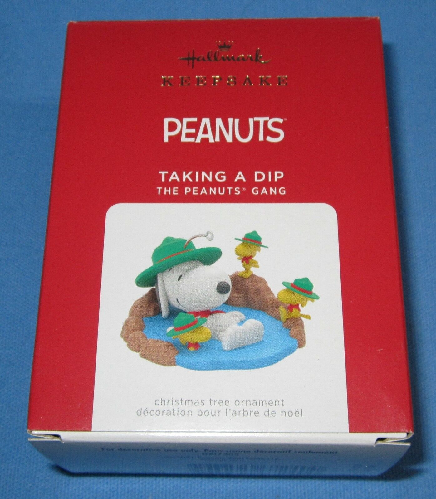 2021 Hallmark Peanuts Gang Ornament ~ Taking a Dip ~ Snoopy & Woodstock, Scouts