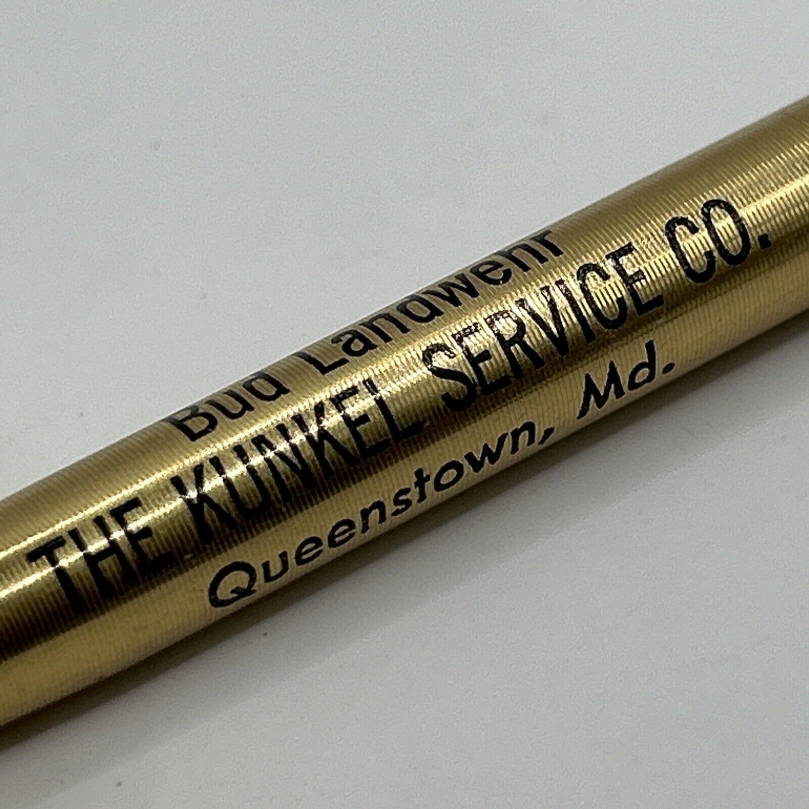 VTG Ballpoint Pen The Kunkel Service Co. Bud Landwehr Queenstown MD