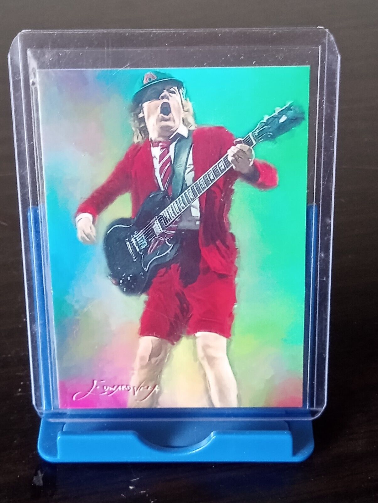F25B AC/DC Angus Young #1- ACEO Art Card Signed by Artist 50/50