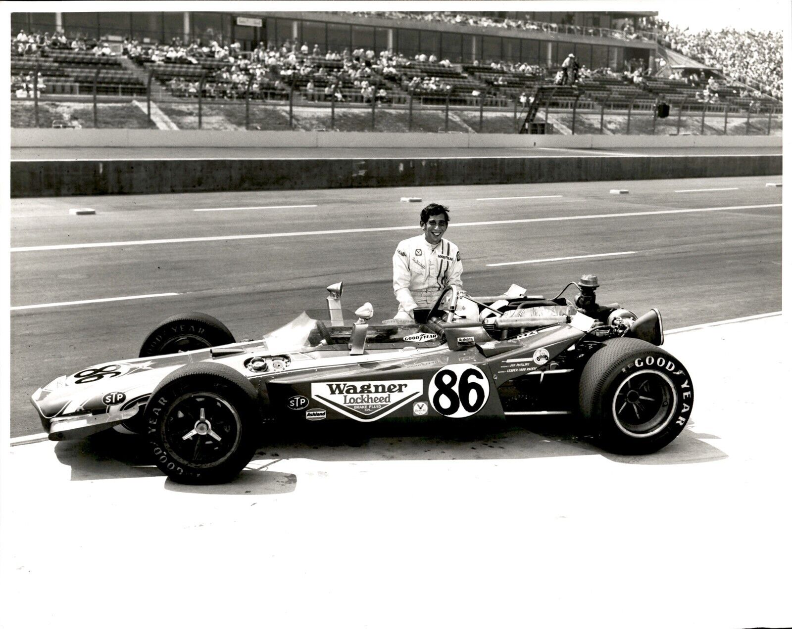 LD339 1970 Orig Darryl Norenberg Photo STEVE KRISILOFF #86 CALIFORNIA 500 RACE