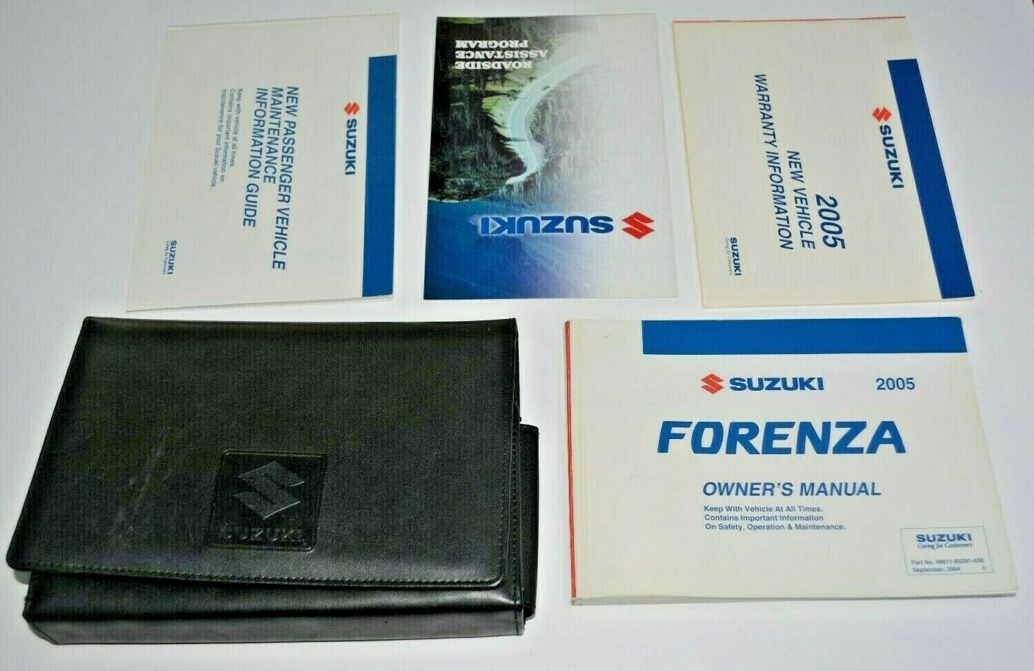 2005 SUZUKI FORENZA OWNERS MANUAL GUIDE BOOK SET WITH CASE OEM