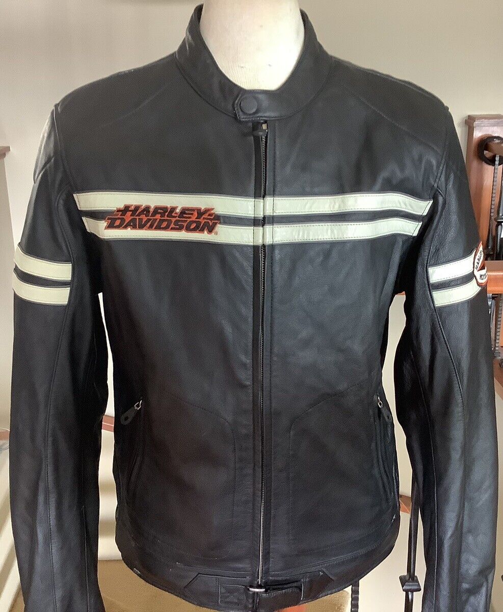 HARLEY DAVIDSON Men’s Size XLT (Tall) Leather Riding Jacket in Great Condition