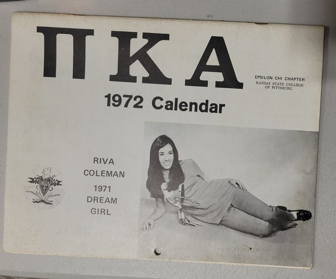 1971 Kansas State University Pi Kappa Alpha Dream Girl Calendar Sorority Girls 