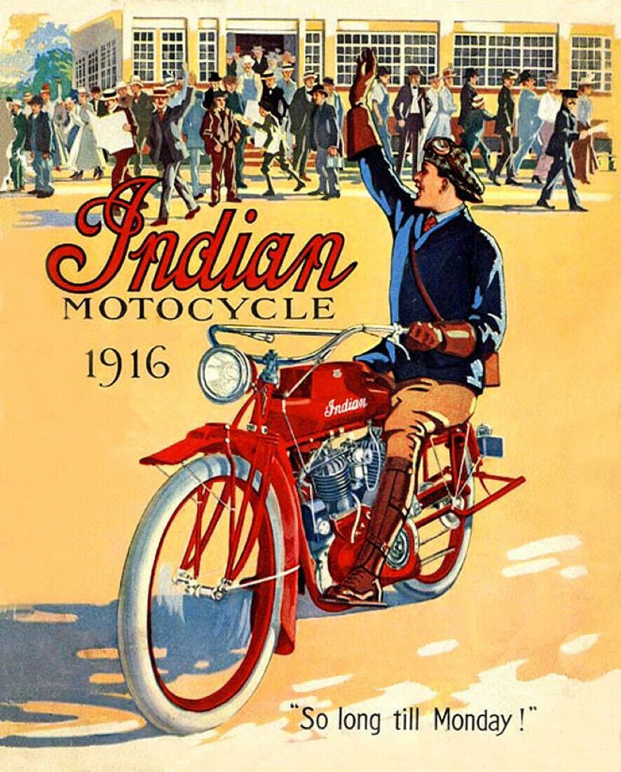 1916 Indian Motorcycles Advertisement 