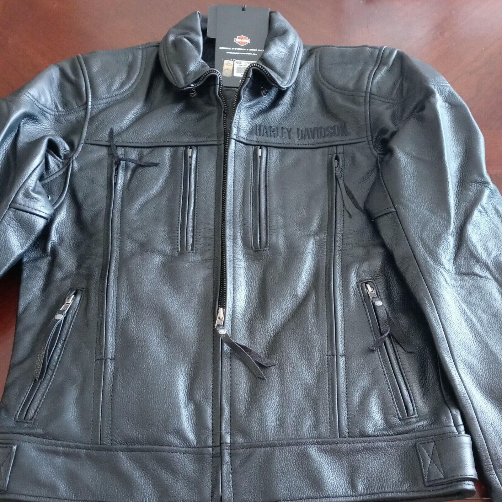 NWTs Harley Davidson Stone Men's  Leather  HD Leather Jacket  SMALL