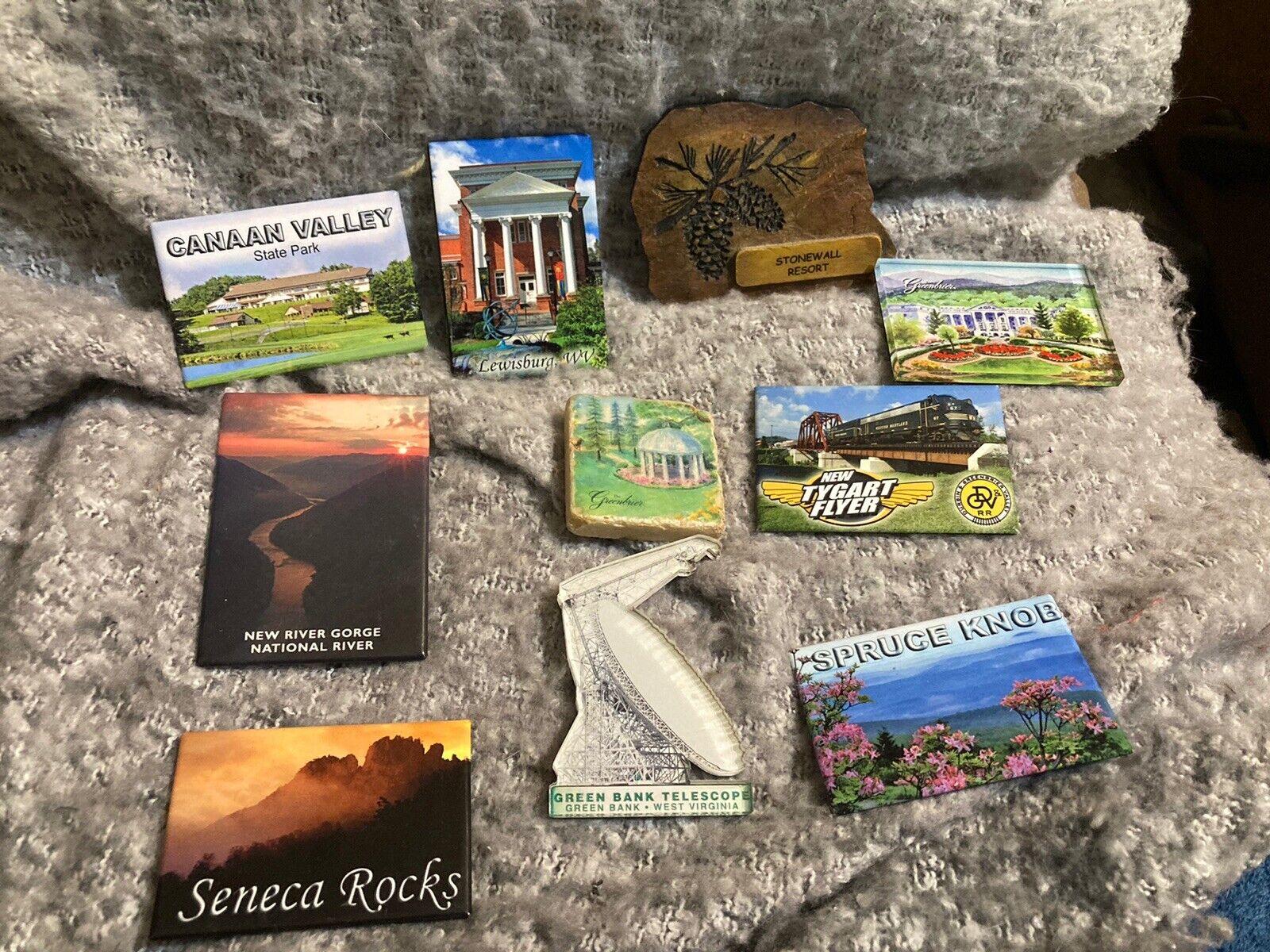West Virginia State Tourist Attractions Refrigerator Magnet Bundle Of 10