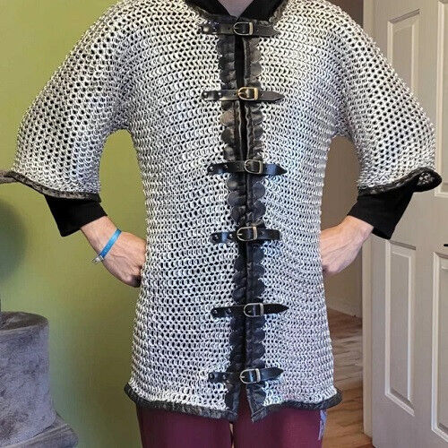 10MM ALUMINIUM Chainmail Shirt, 10Mm Flat riveted with Washer chainmail Shirt