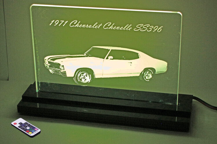 1971 Chevrolet Chevelle SS Laser Etched LED Edge Lit Sign