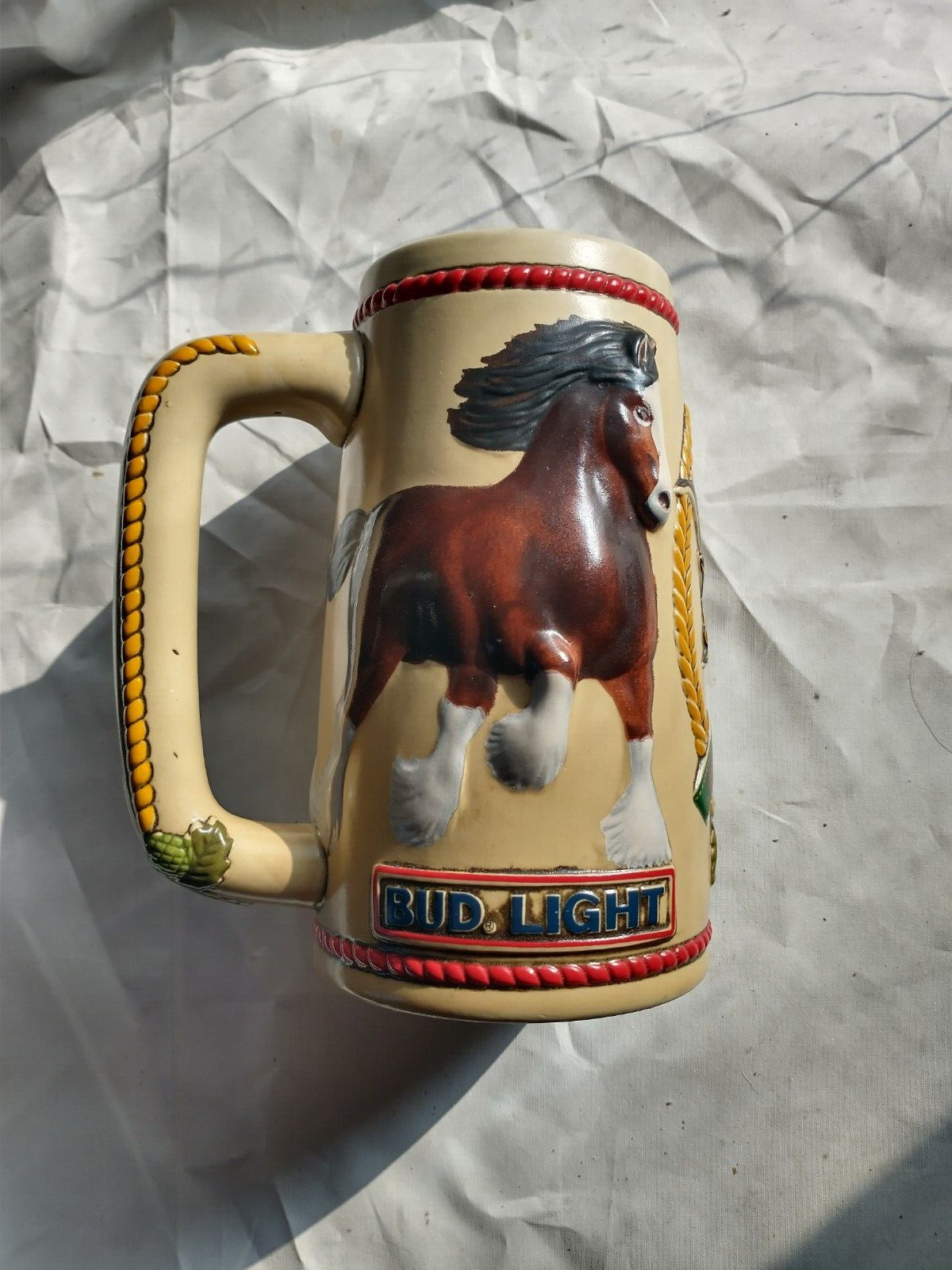 Vintage 1983 Bud Light Stein Mug by Ceramarte Anheuser - Busch