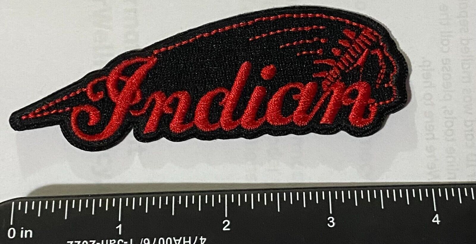 INDIAN MOTORCYCLE INDIAN HEAD DRESS IRON-ON BIKER PATCH