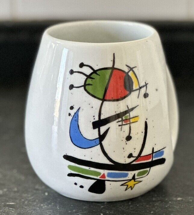 VTG Joan Miro Abstract Barcelona Mug Unusual Shape
