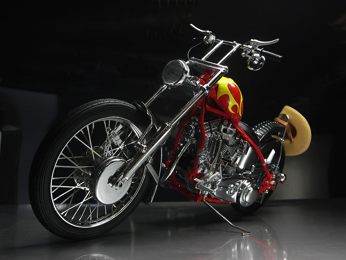 Harley Davidson Motorcycle 1969 Easy Rider Movie Billy Bike Chopper Metal Model