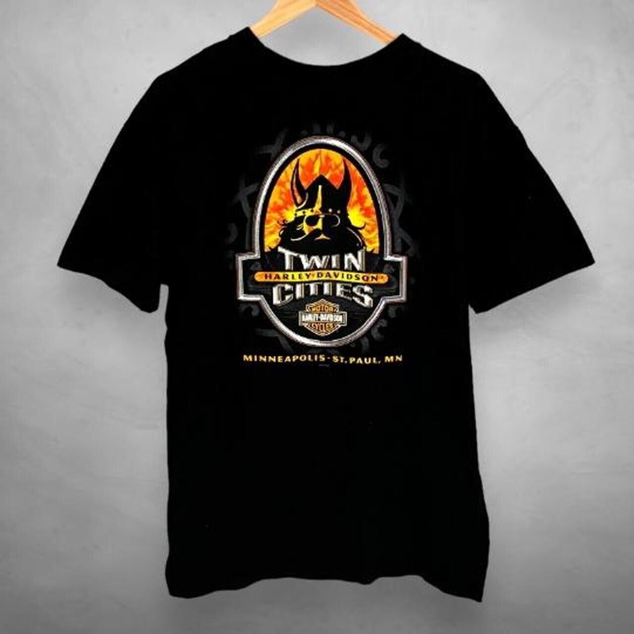 Harley Davidson Twin Cities T-Shirt Men’s Large Black Short Sleeve