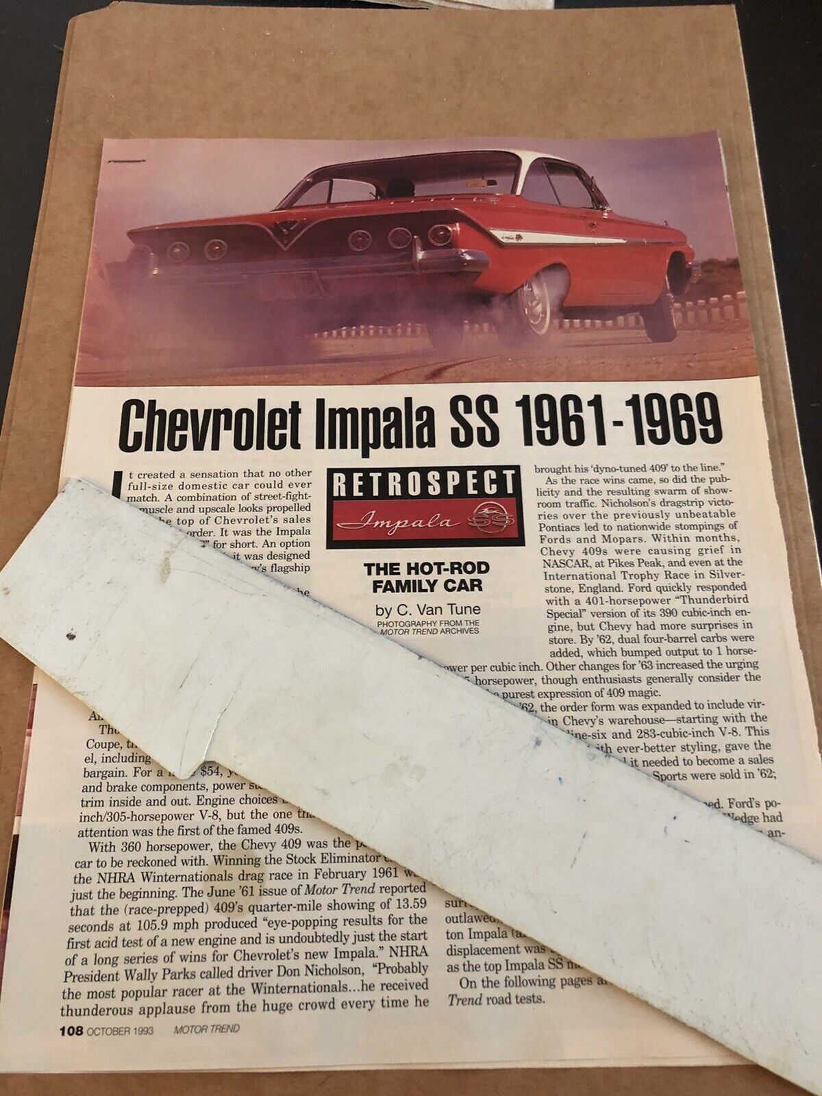 1961 - 1969 1994 CHEVROLET IMPALA ARTICLE