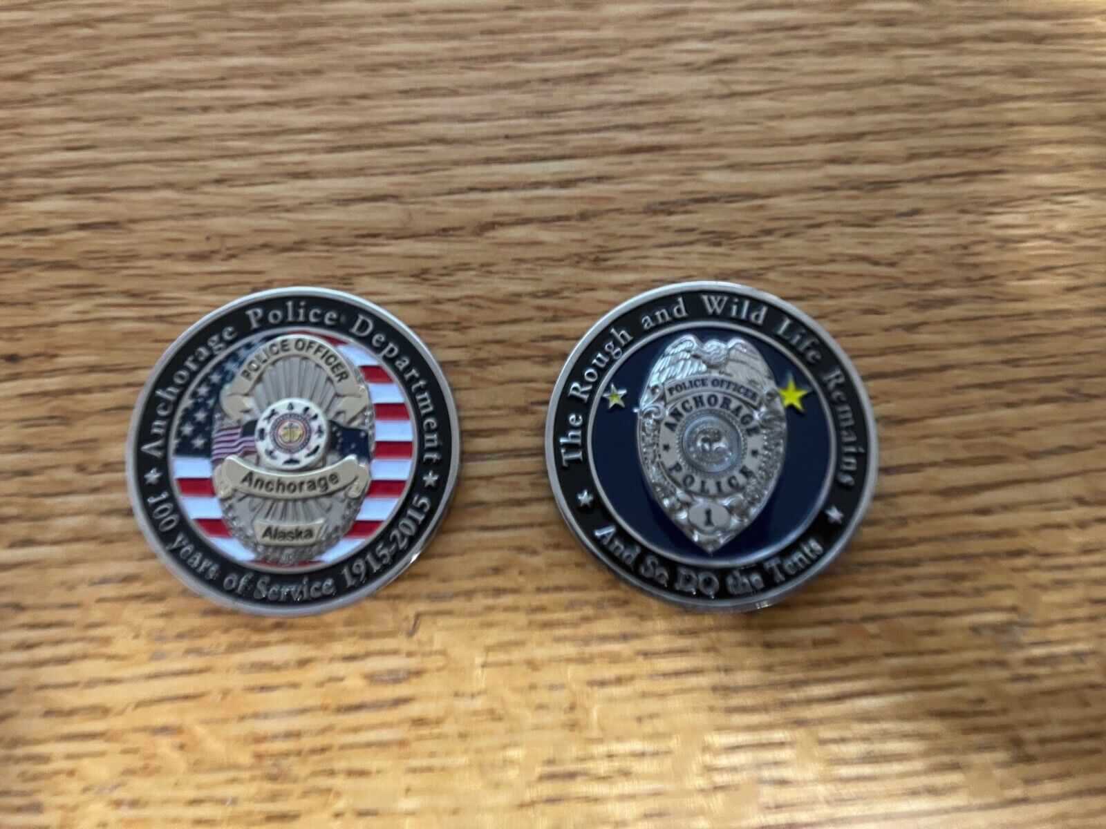 Anchorage Police Department Police Officer 100 years  Police Challenge coin