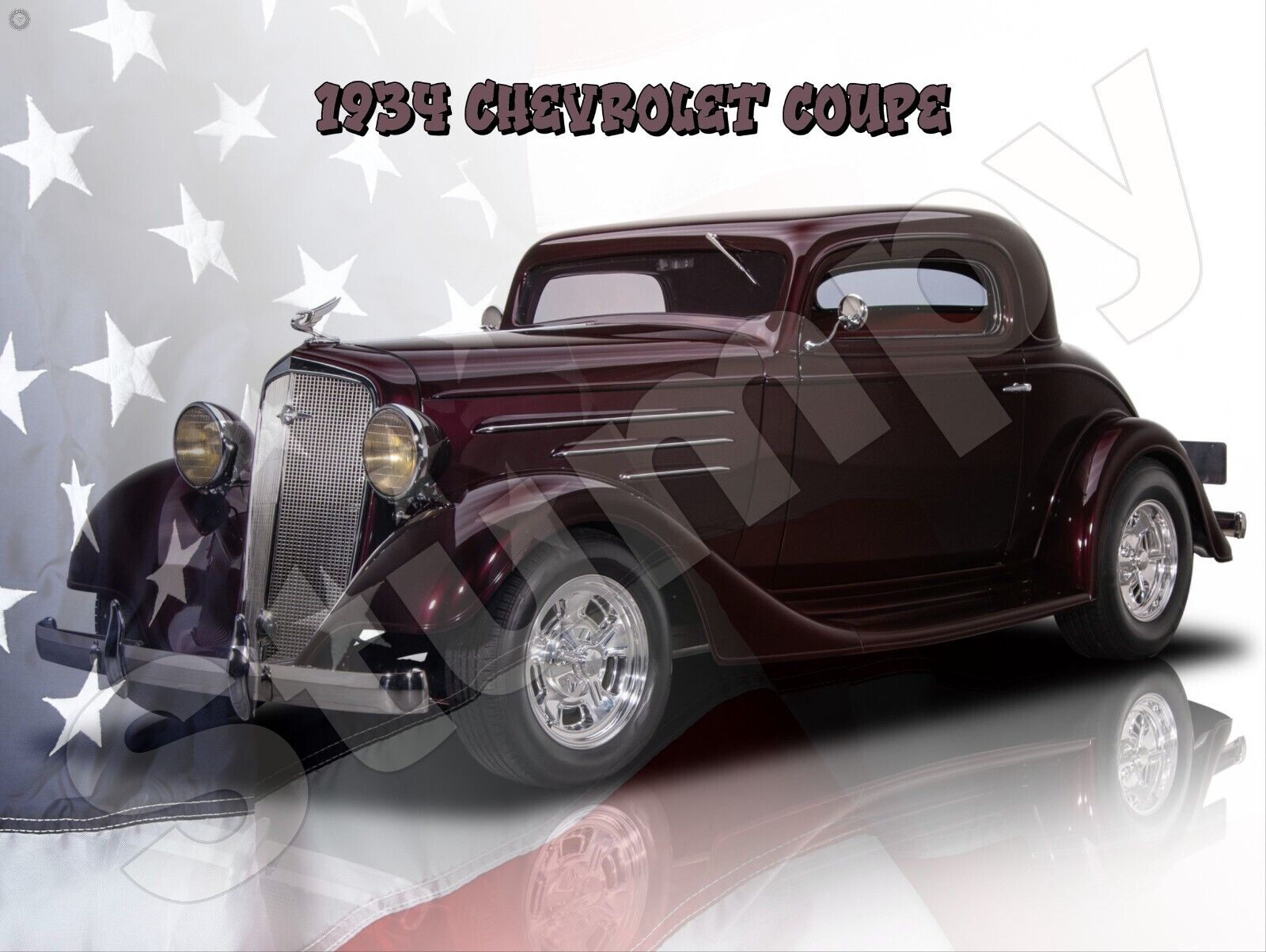 1934 Chevrolet Coupe  Metal Sign 9\