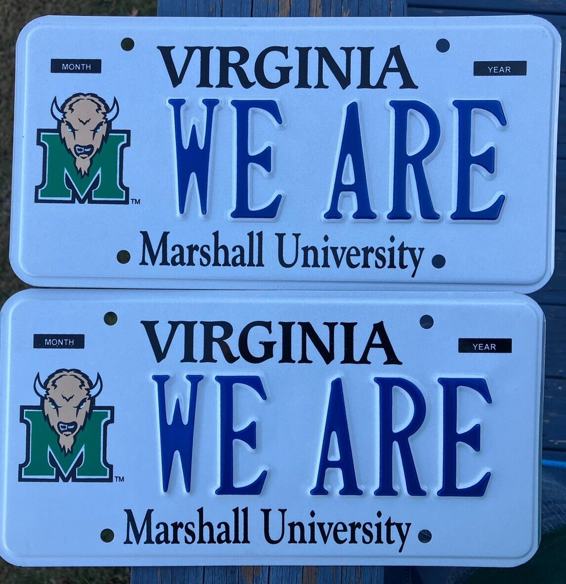 Virginia Issued Va License Vanity Plate Tags Collegiate Marshall University Tag