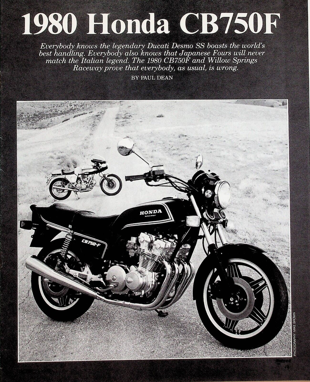 1980 Honda CB750F - 8-Page Vintage Motorcycle Test Article