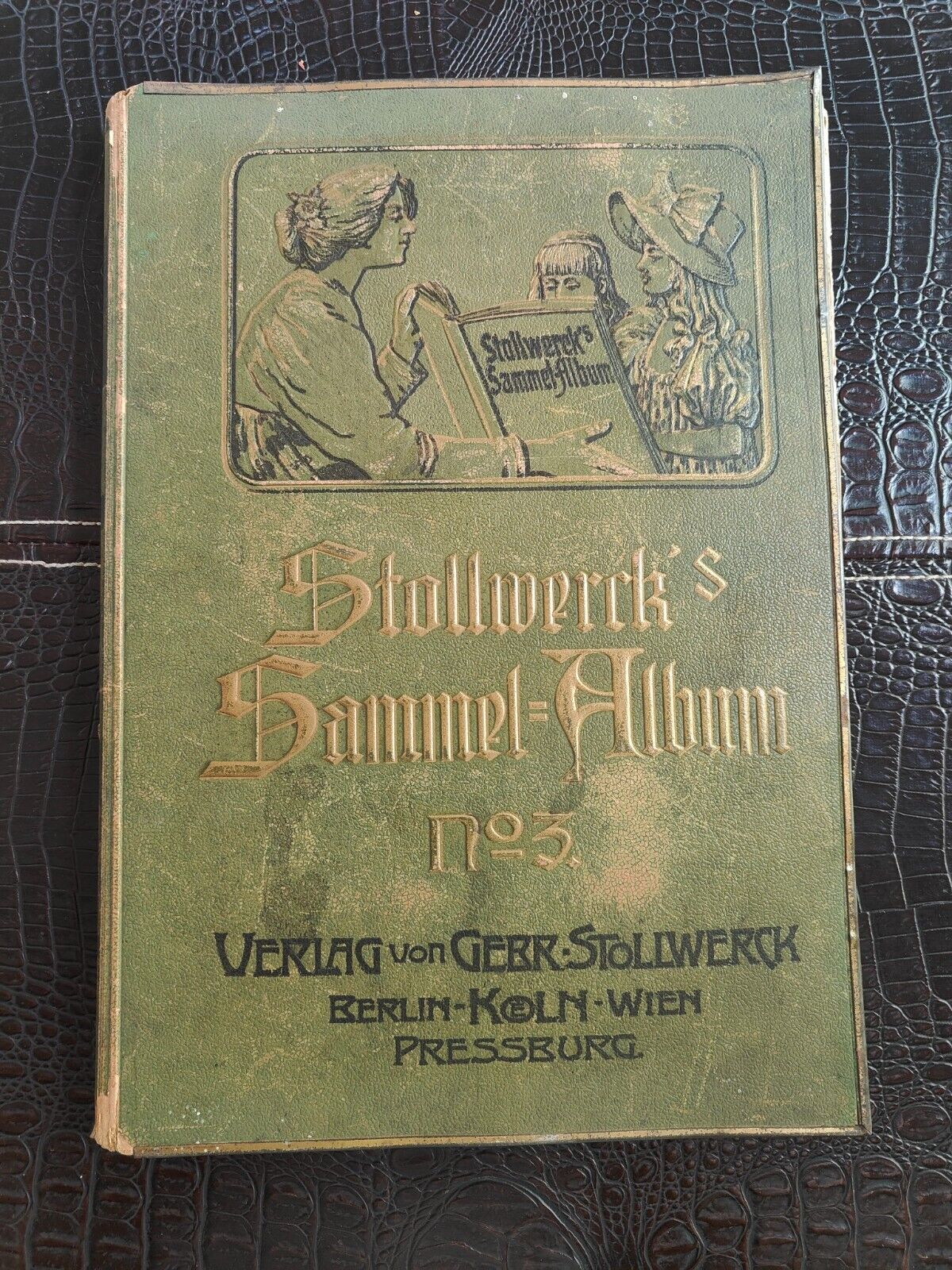 STOLLWERCK Album No 3 1899 Antique Card Book Germany Chocolates Empty