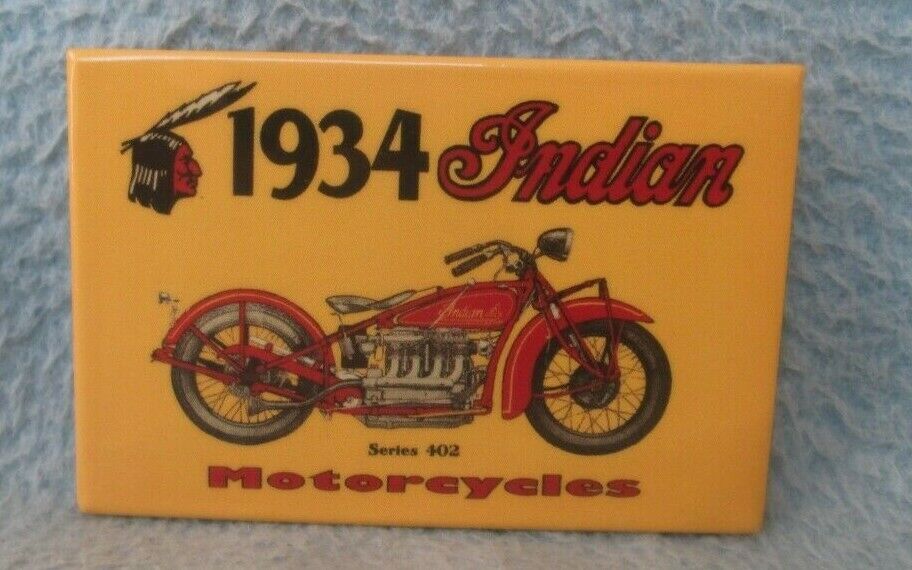 1934 Indian Motorcycles 2 X 3 Magnet Desperate Enterprises 