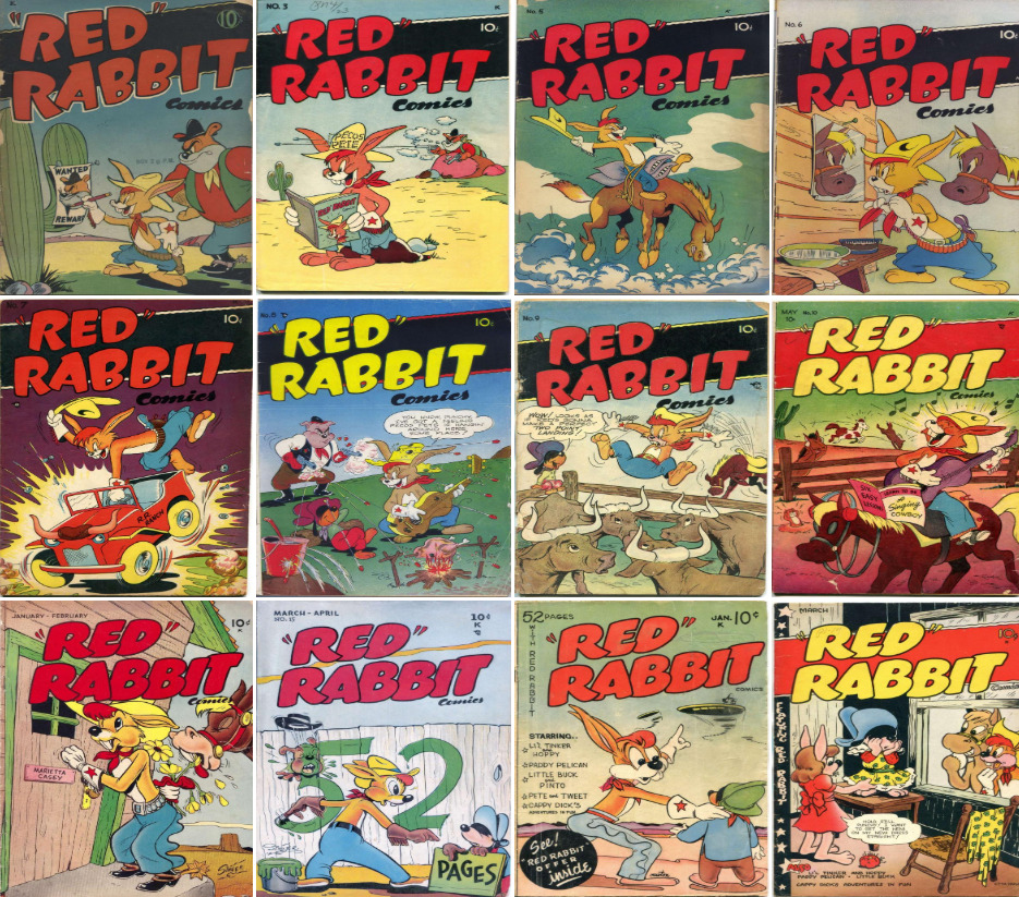 1947 - 1951 Red Rabbit Comic Book Package - 13 eBooks on CD
