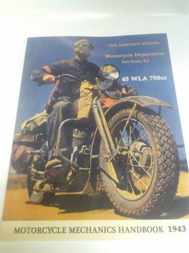 Motorcycle Mechanics Service Repair Manual Book for Harley 1941-1944 WLA