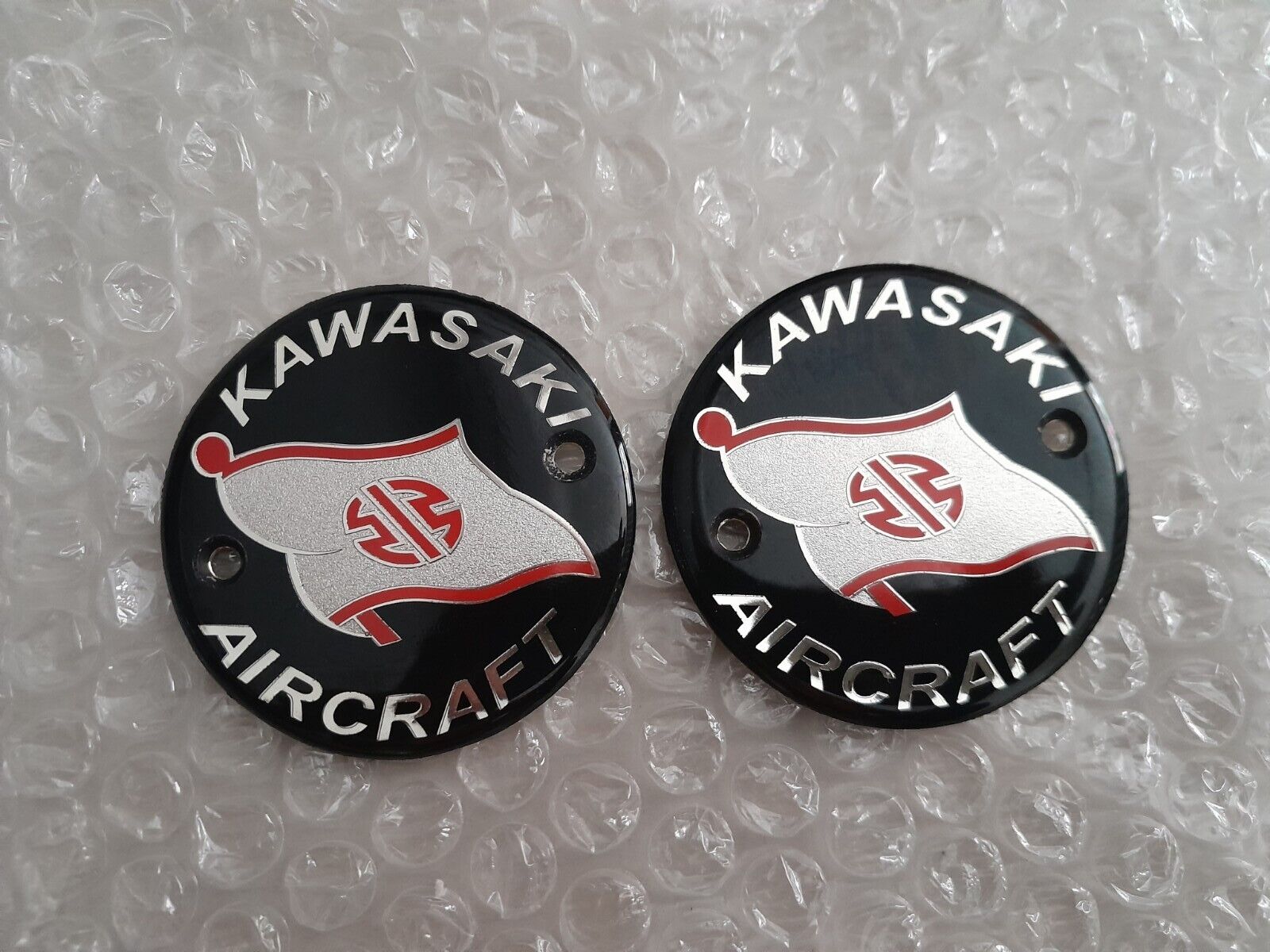 Kawasaki Air Cract 1966 B8 #Kawasaki Gas Tank Emblem Badge  Pair