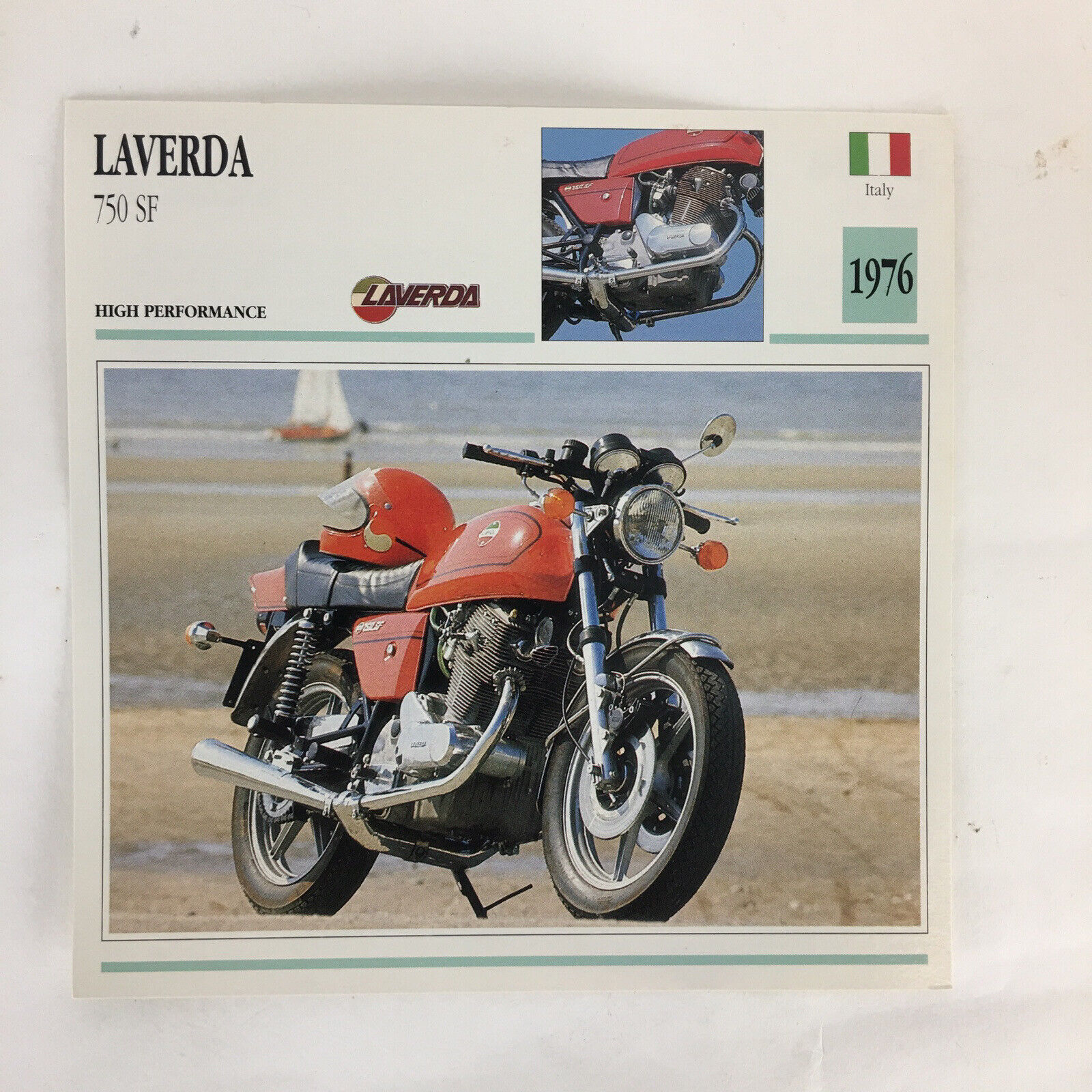 Laverda 750 SF - 1976 Spec Sheet Info Card 