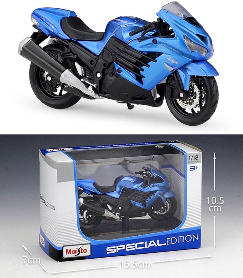 MAISTO 1:18 KAWASAKI Ninja ZX-14R MOTORCYCLE Bike Model collection Toy Gift NIB