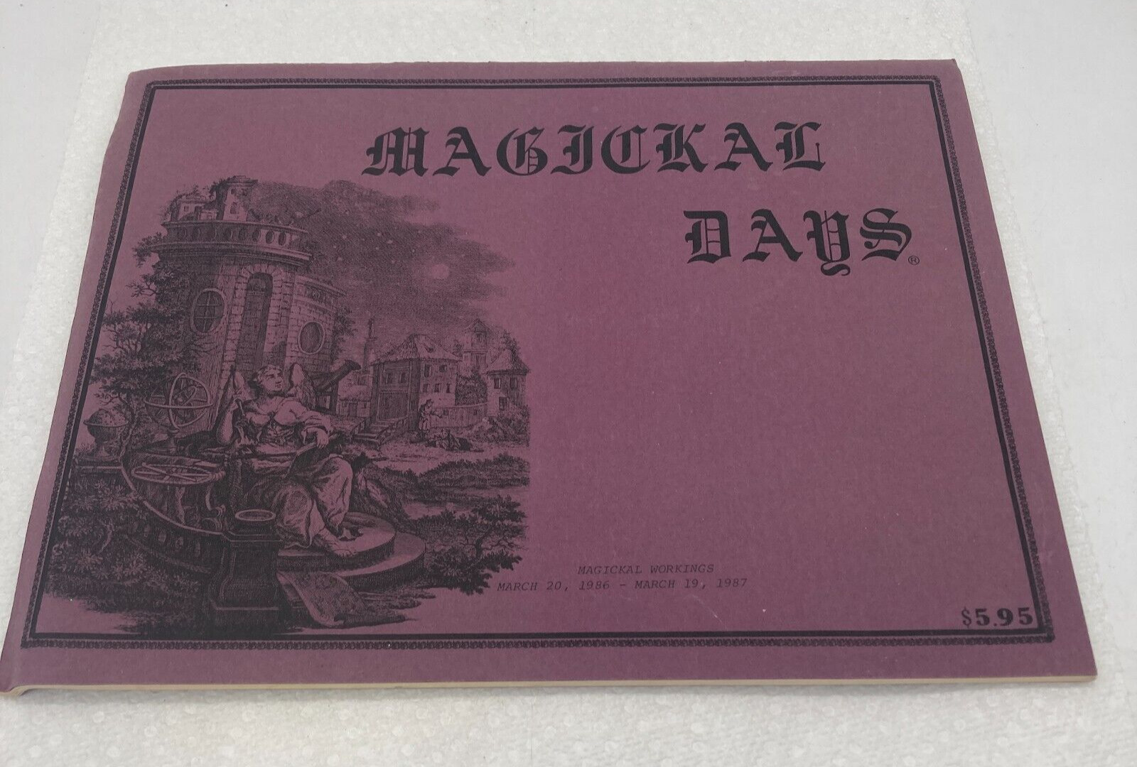 Vintage 1986 1987 Magic Calendar Magickal Days Workings Pagan Castle Rising