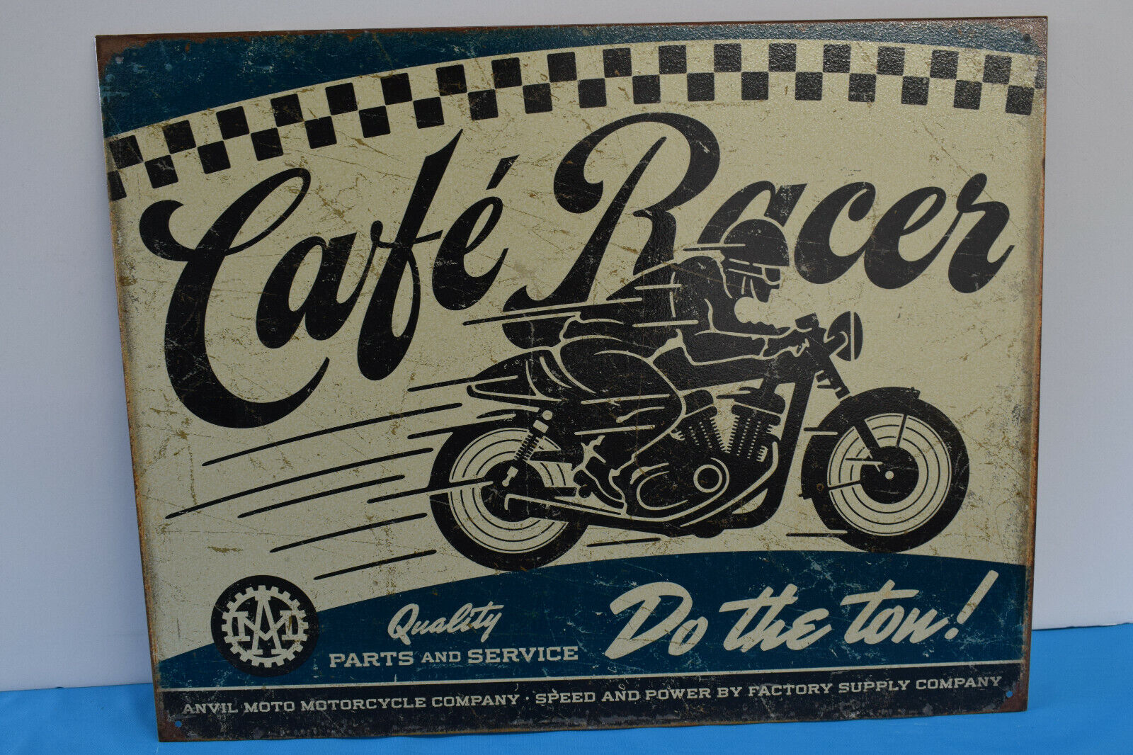 Motorcycle Tin SIgn - Cafe Racer - Do the ton    3-1-A