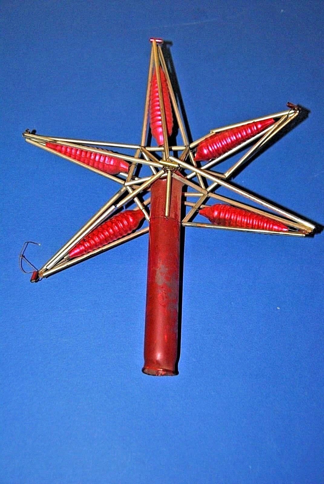 vitage Soviet Russian Christmas Tree Topper STAR toy  ornaments 70s USSR