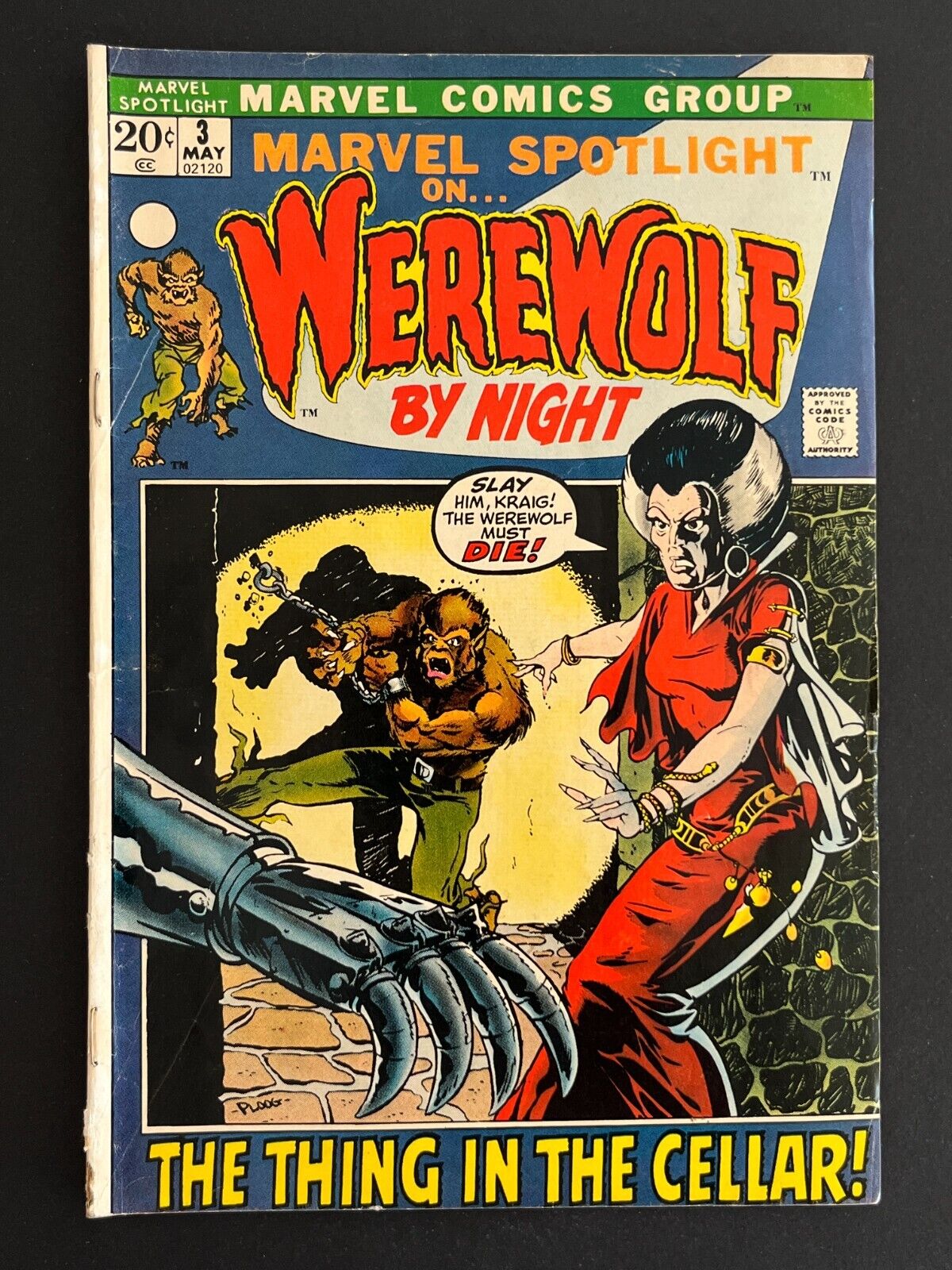 Marvel Spotlight On Werewolf By Night #3 (1971/1972, KEY) COMBINE SHIPPING