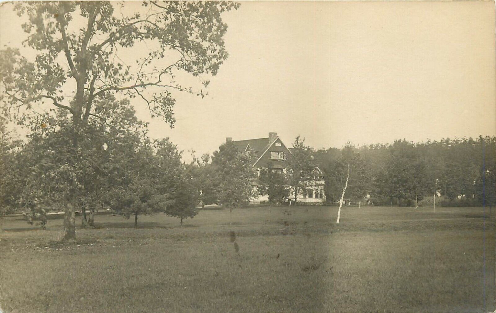 RPPC of house on large estate Forest and hills pm 1927 Postcard
