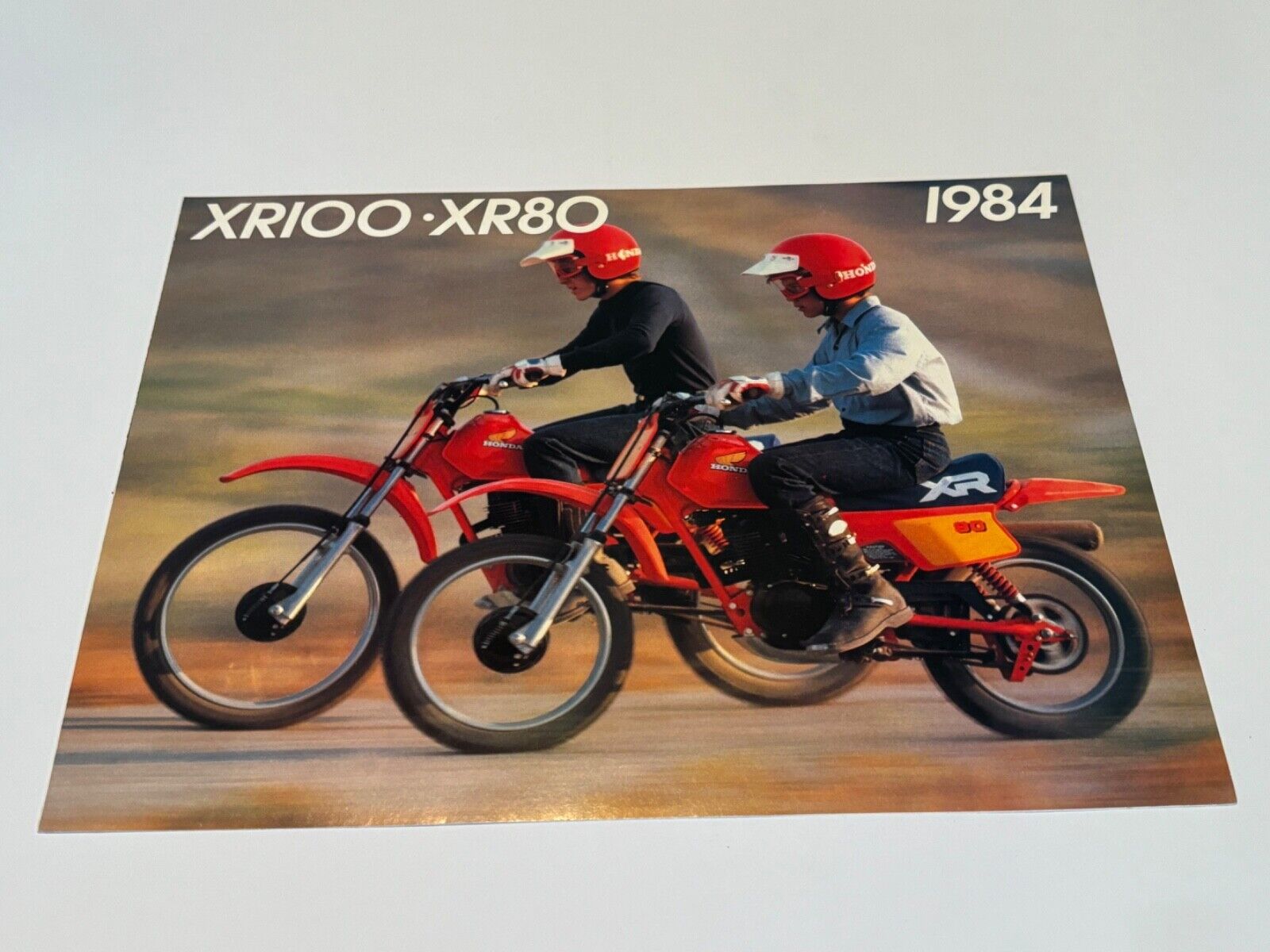 Original 1984 Honda XR100-XR80 Motorcycle Dealer Sales Brochure