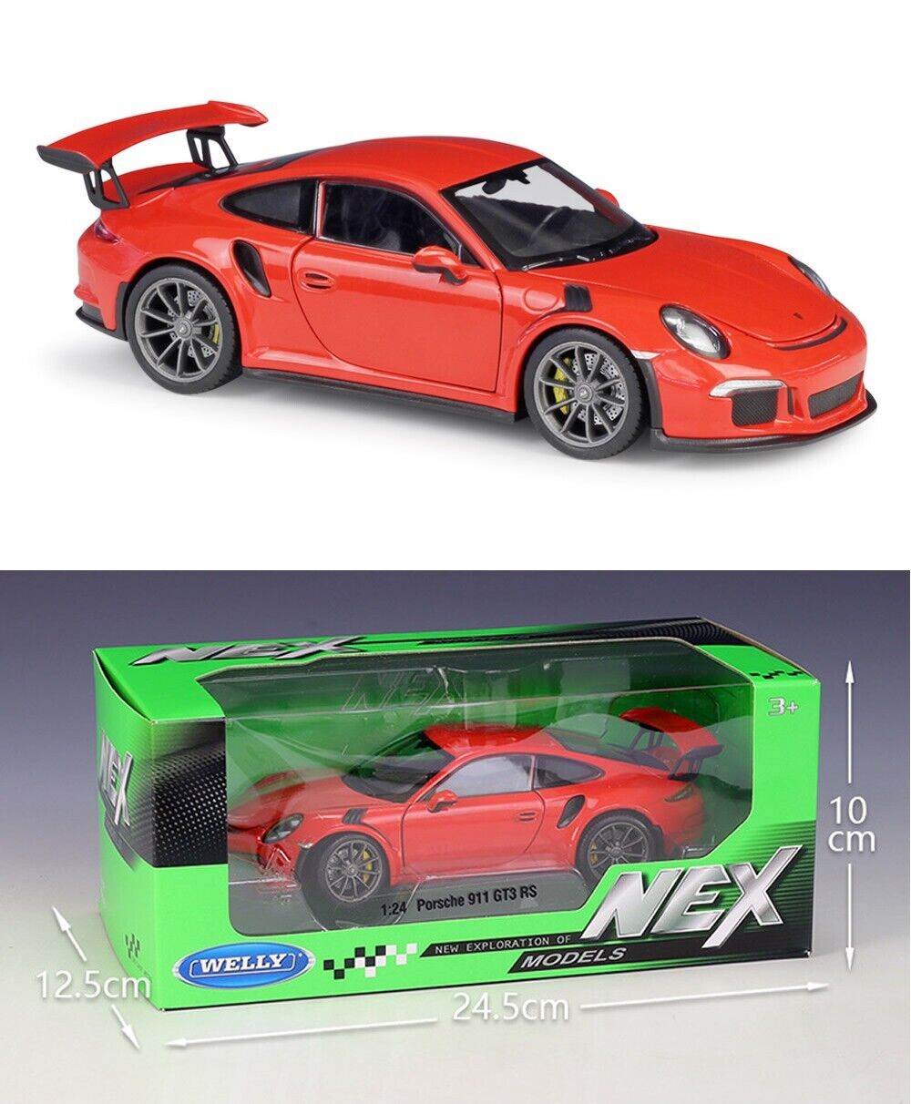 WELLY 1:24 2016 Porsche 911 GT3 RS Alloy Diecast Vehicle Car MODEL TOY Collect