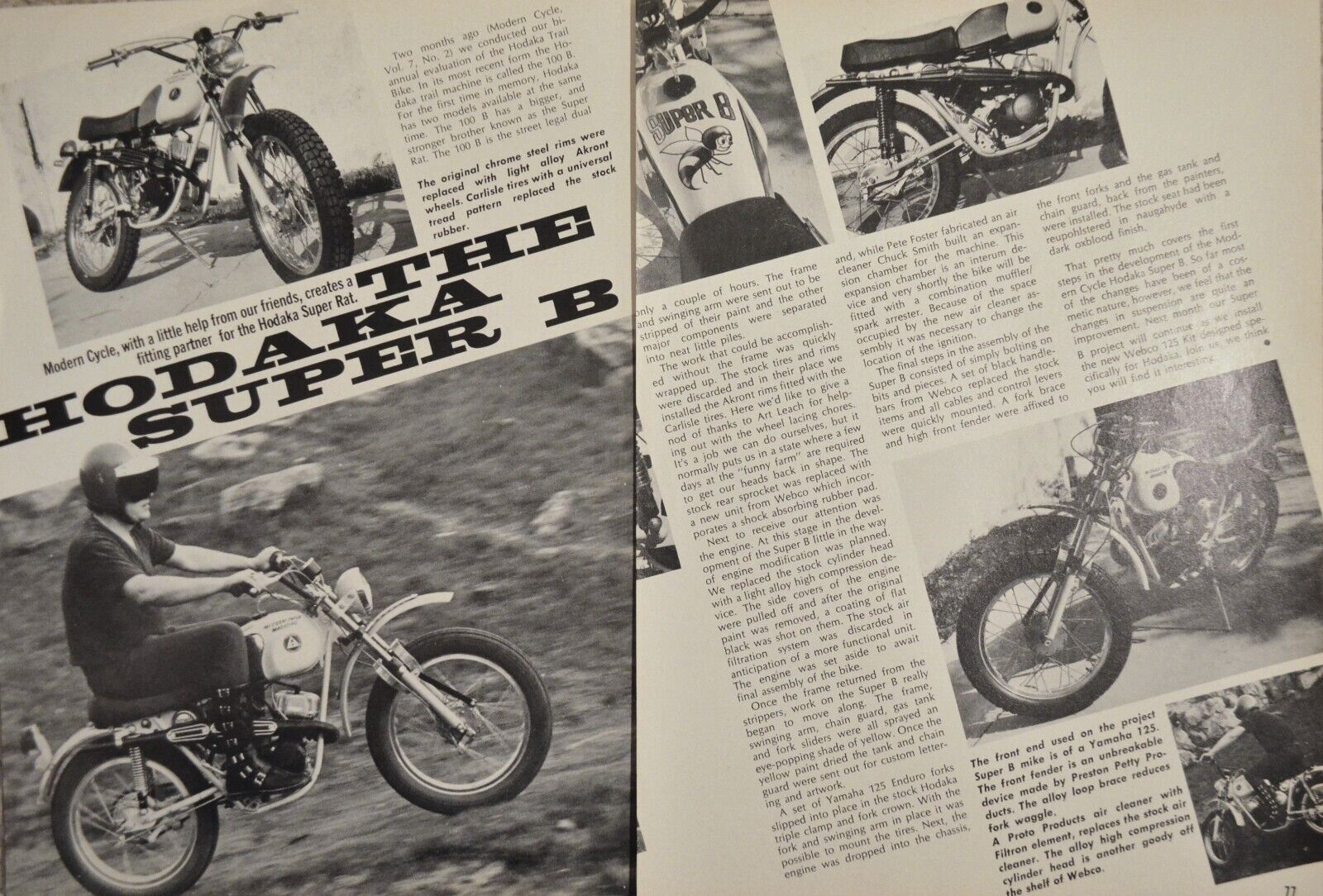 1971 Hodaka Super B 3p Test Article