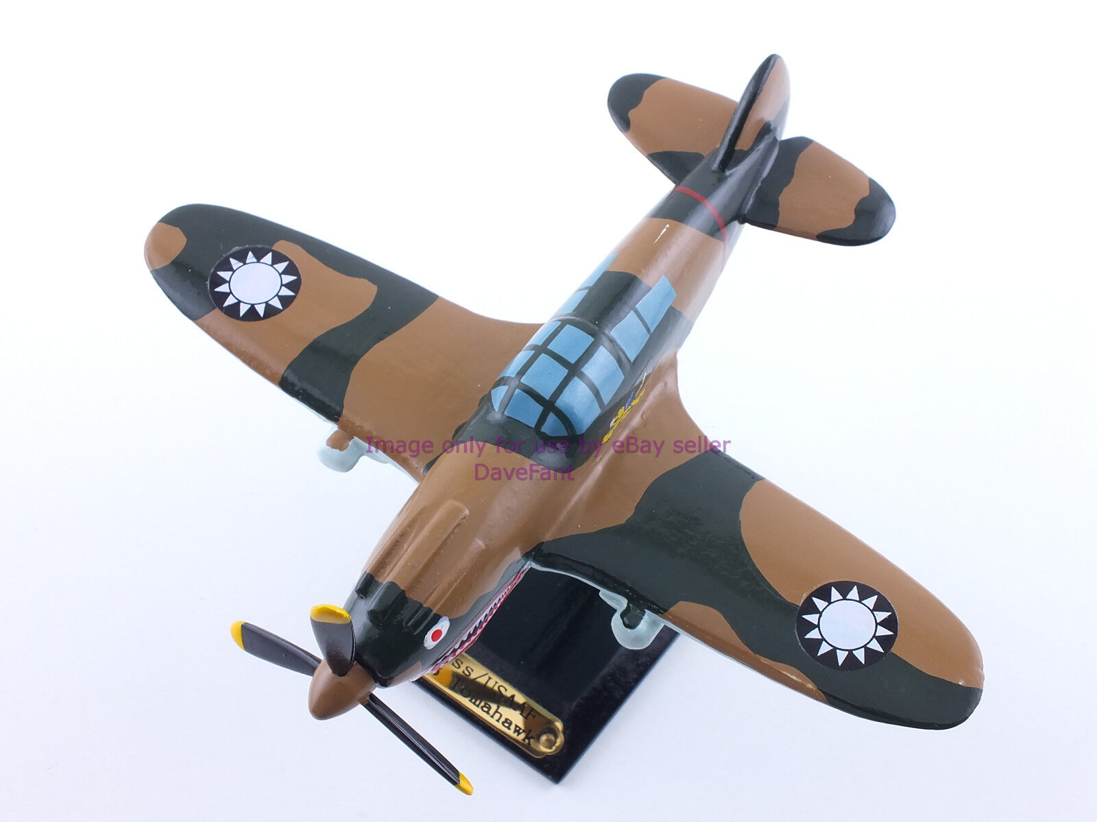 P-40B Tomahawk Curtiss USAAF Airplane Wood Display Model - New 