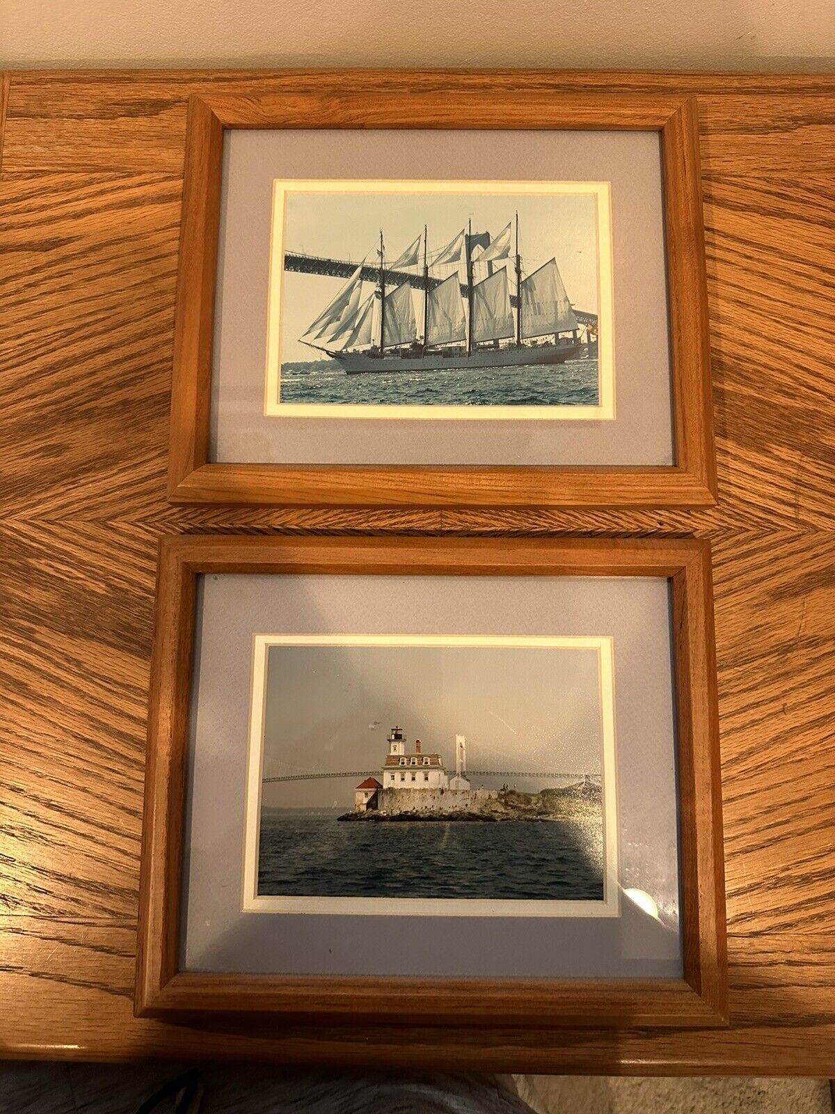 NEWPORT BRIDGE Matching Set, Framed Photos, Narragansett Bay / Pell Bridge / RI