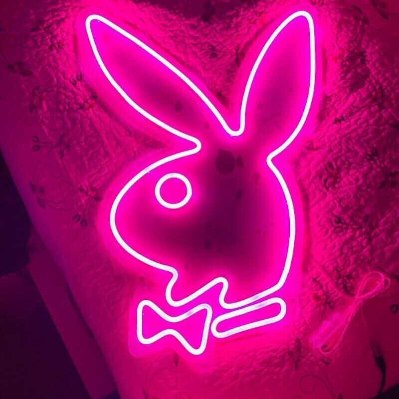 Playboy Neon Sign Bedroom Strip Club Bar LED Light Wall Art Decor Signs Pink