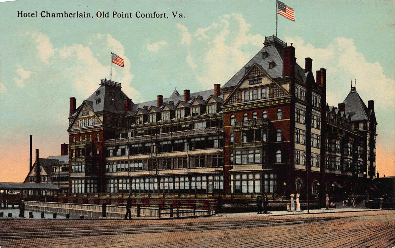Hotel Chamberlain, Old Point Comfort, Virginia, Early Postcard, Unused