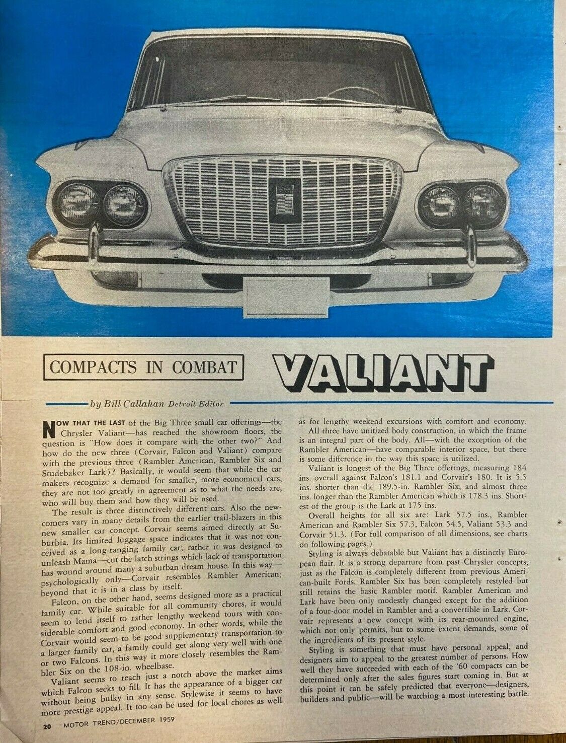 1959 Plymouth Valiant illustrated