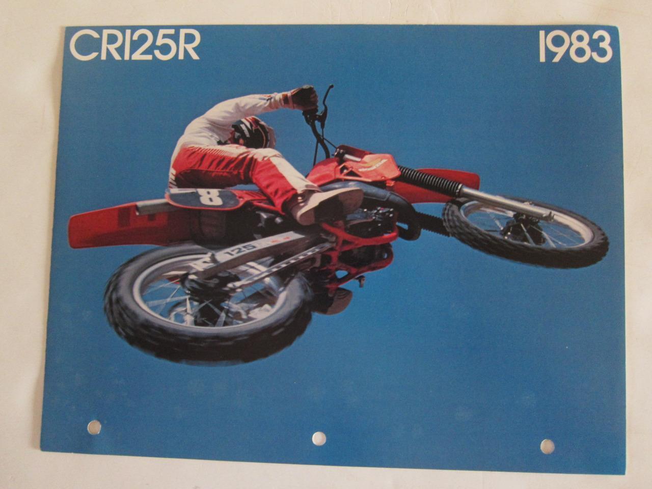 HONDA motorcycle brochure CR 125 R Uncirculated high quality pictures 1983