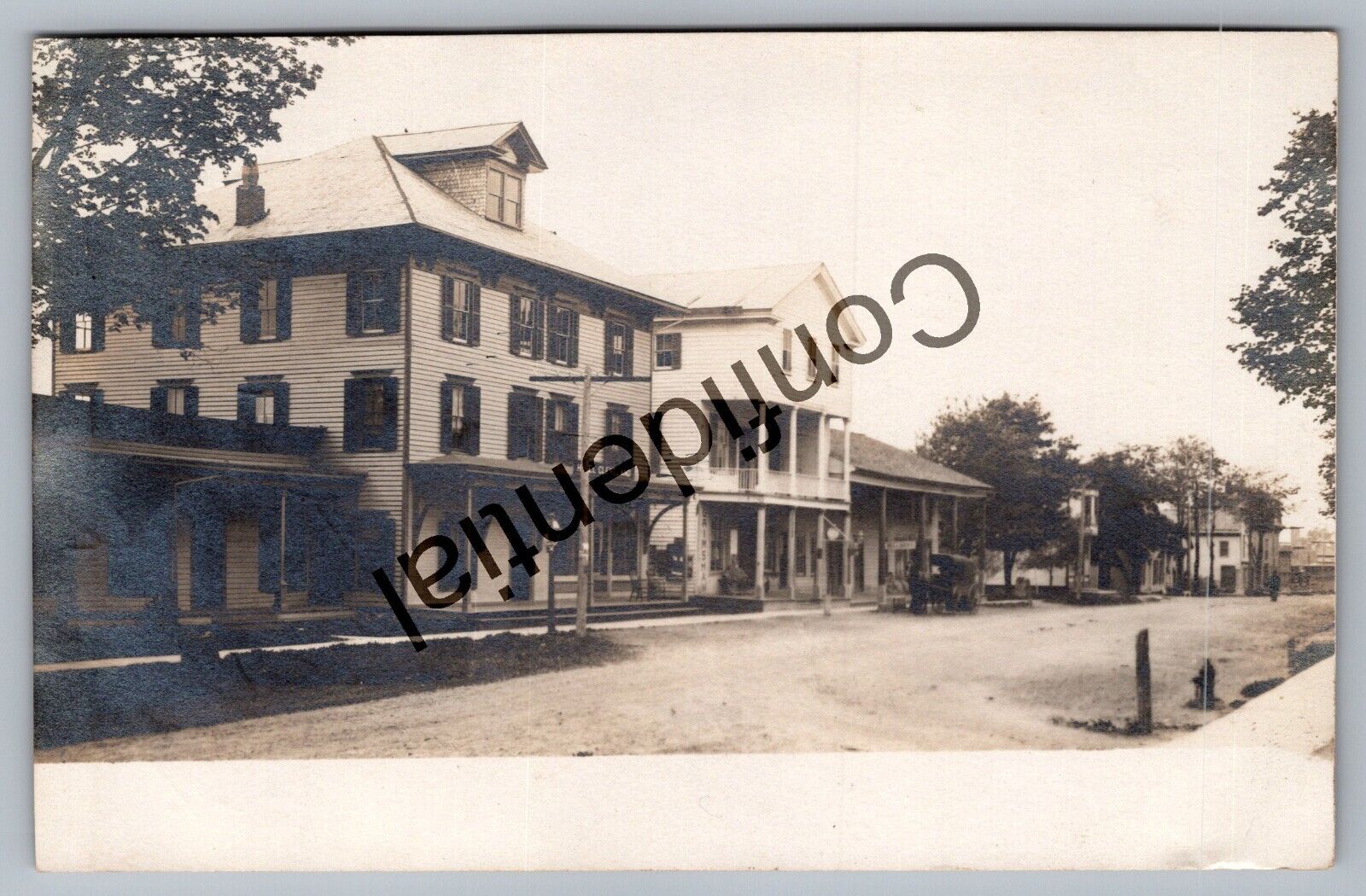 Real Photo Hotel Cleveland Storefronts & Wagon Cleveland NY New York RP RPPC D1