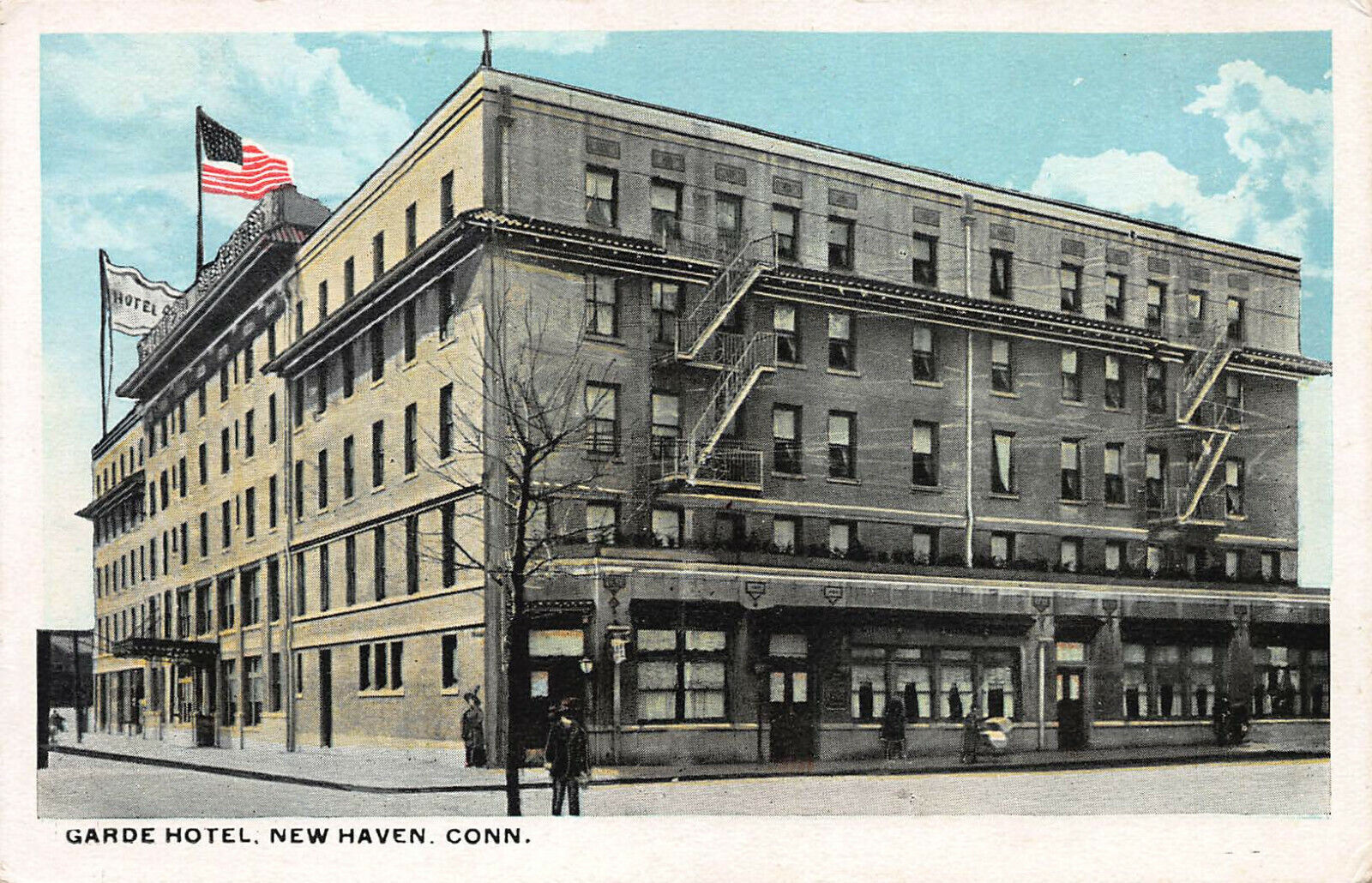 Garde Hotel, New Haven, Connecticut, Early Postcard, Unused 