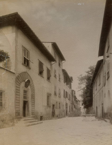 Borgo dell\'Orto and the house where Francesco Petrarca was born, A- Old Photo
