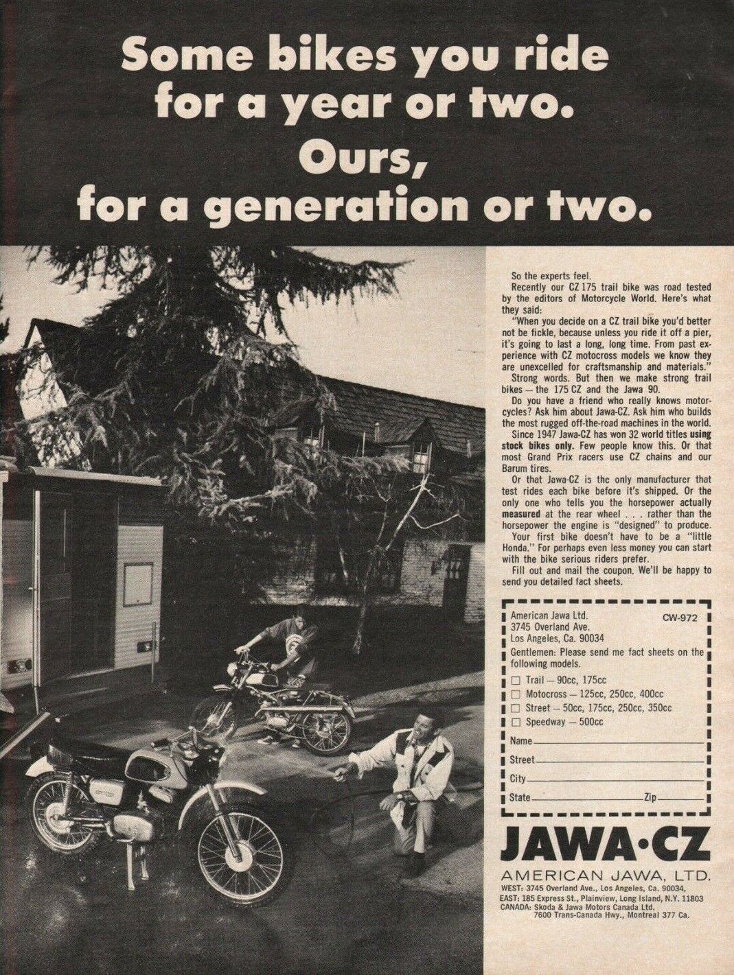 1972 Jawa / CZ - - Vintage Motorcycle Ad